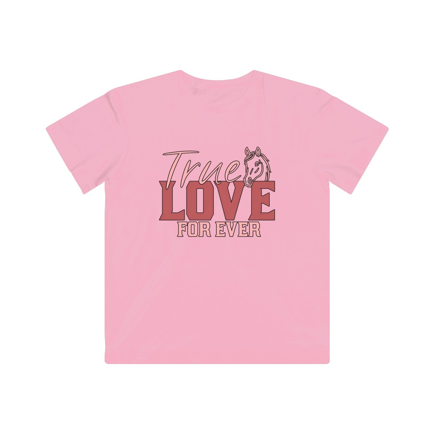 Kids Horse Love Tee, True Love Children's T-Shirt, Christman Gift, Cute Kids Apparel, Birthday Present, Fun Family Outfit