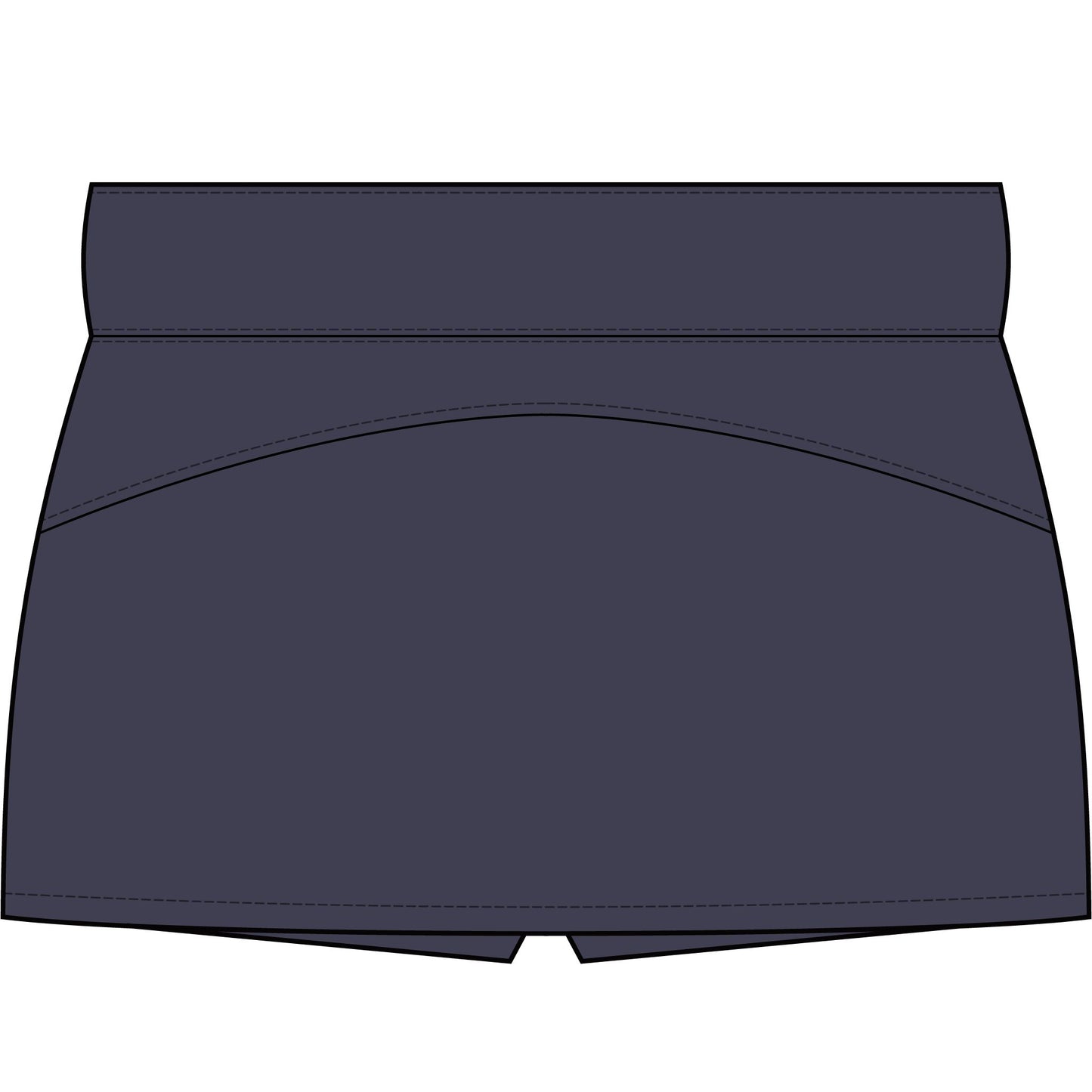 Tennis skirt with leggings Dark blue skirt on a white background