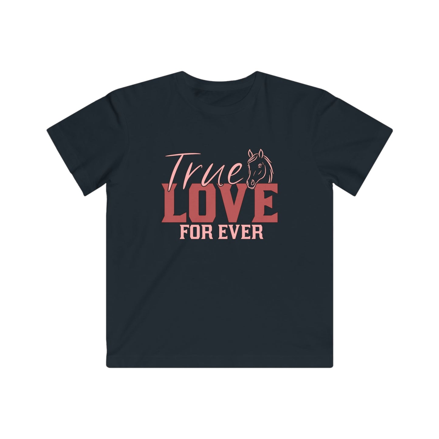 Kids Horse Love Tee, True Love Children's T-Shirt, Christman Gift, Cute Kids Apparel, Birthday Present, Fun Family Outfit