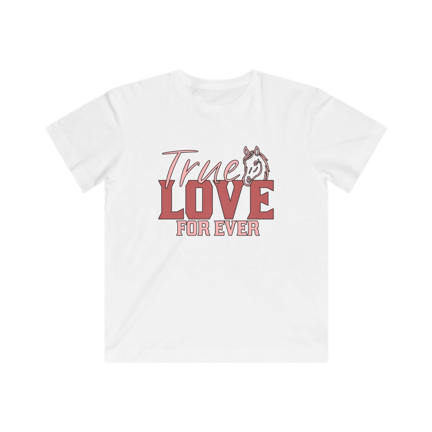 Kids Horse Love Tee, True Love Children's T-Shirt, Christman Gift, Cute Kids Apparel, Birthday Present, Fun Family Outfit