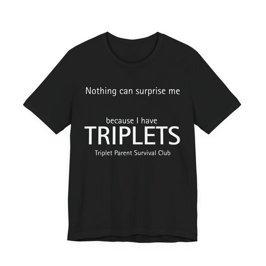 Triplet Gifts Gray t-shirt with 'Hockey Dad' text design on a white background