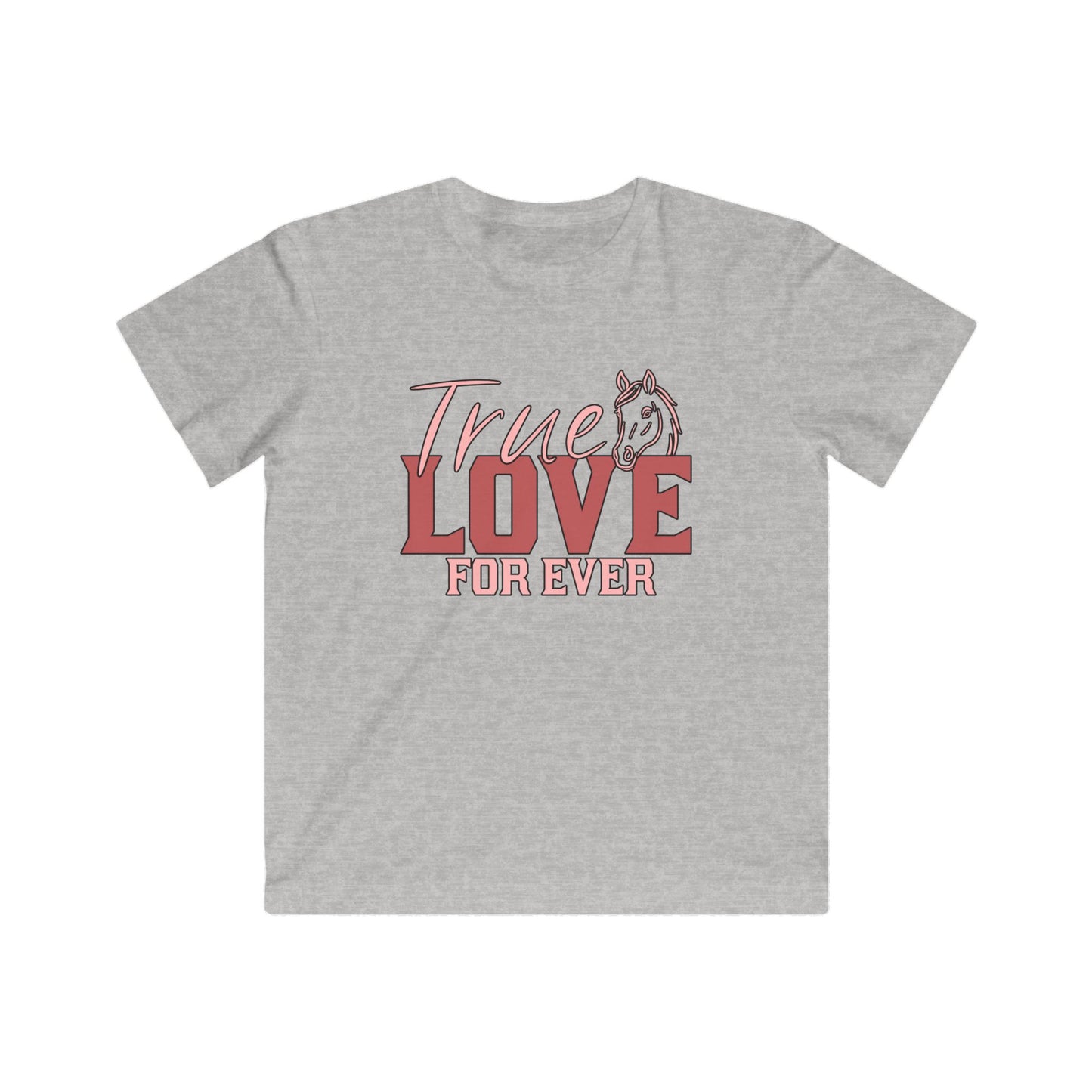 Kids Horse Love Tee, True Love Children's T-Shirt, Christman Gift, Cute Kids Apparel, Birthday Present, Fun Family Outfit