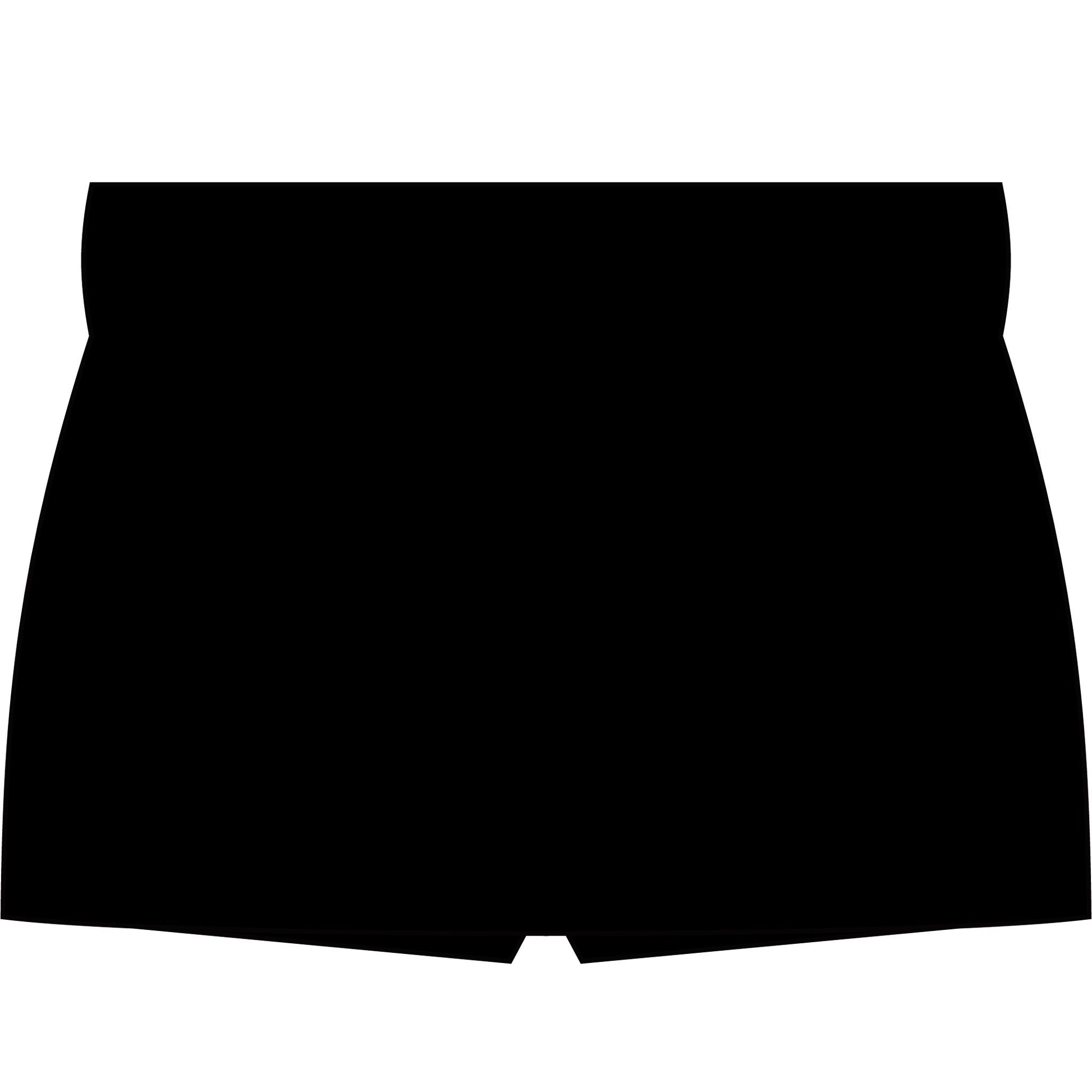 Tennis skirt with leggings Black silhouette of men's underwear on a white background