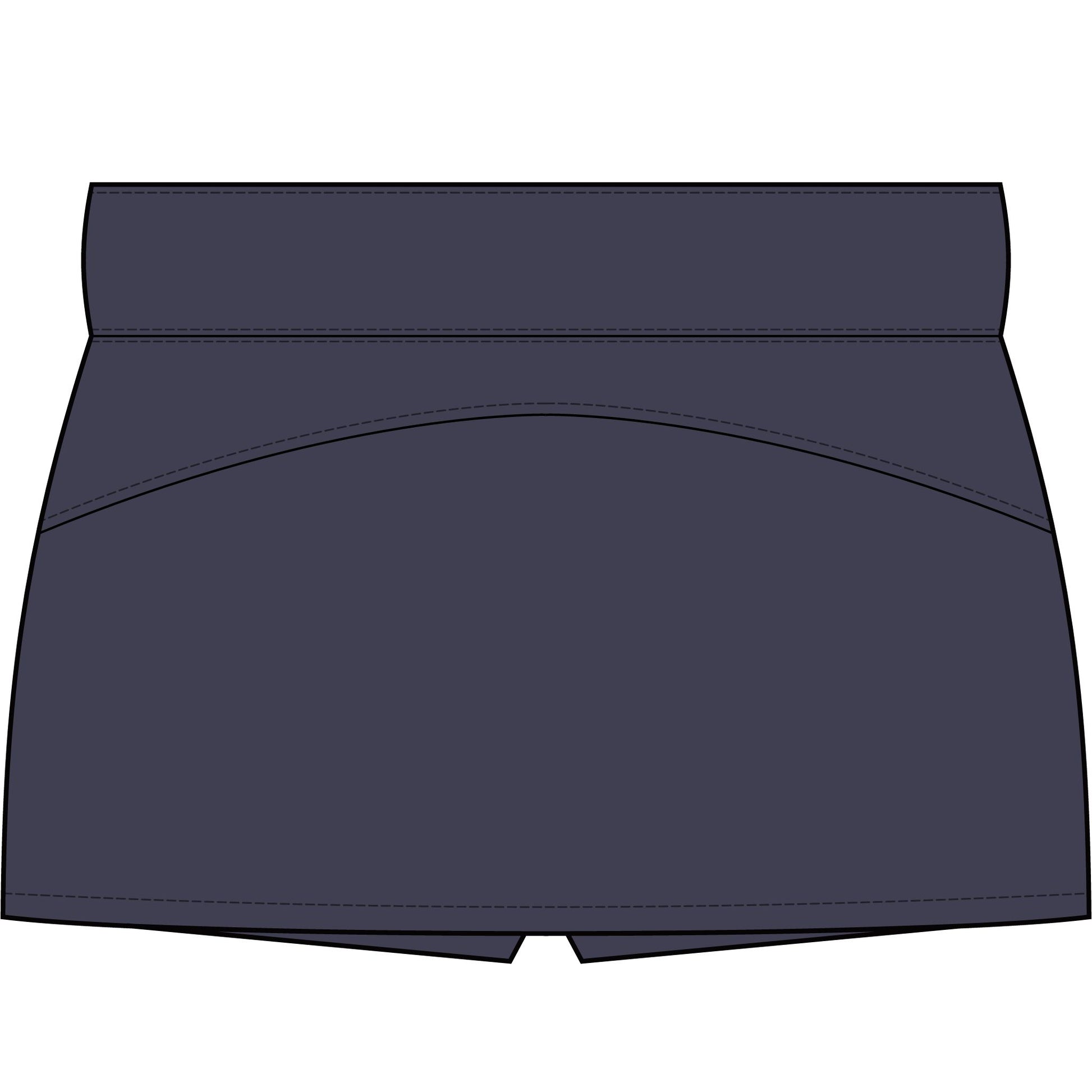 Tennis skirt with leggings Dark blue skirt on a white background