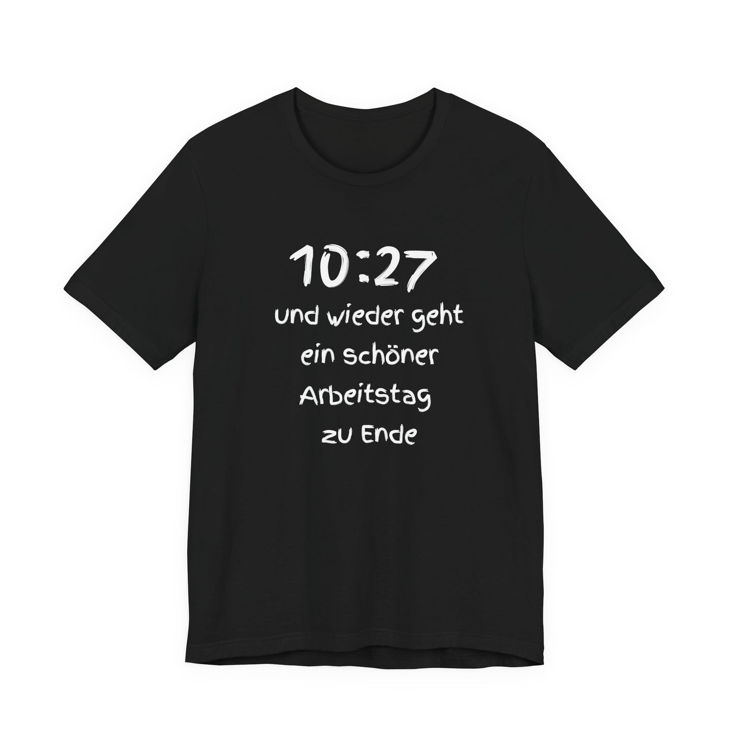 Lustiges T Shirt Black t-shirt with white graphic and text on a white background