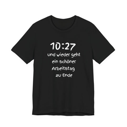 Lustiges T Shirt Black t-shirt with white graphic and text on a white background