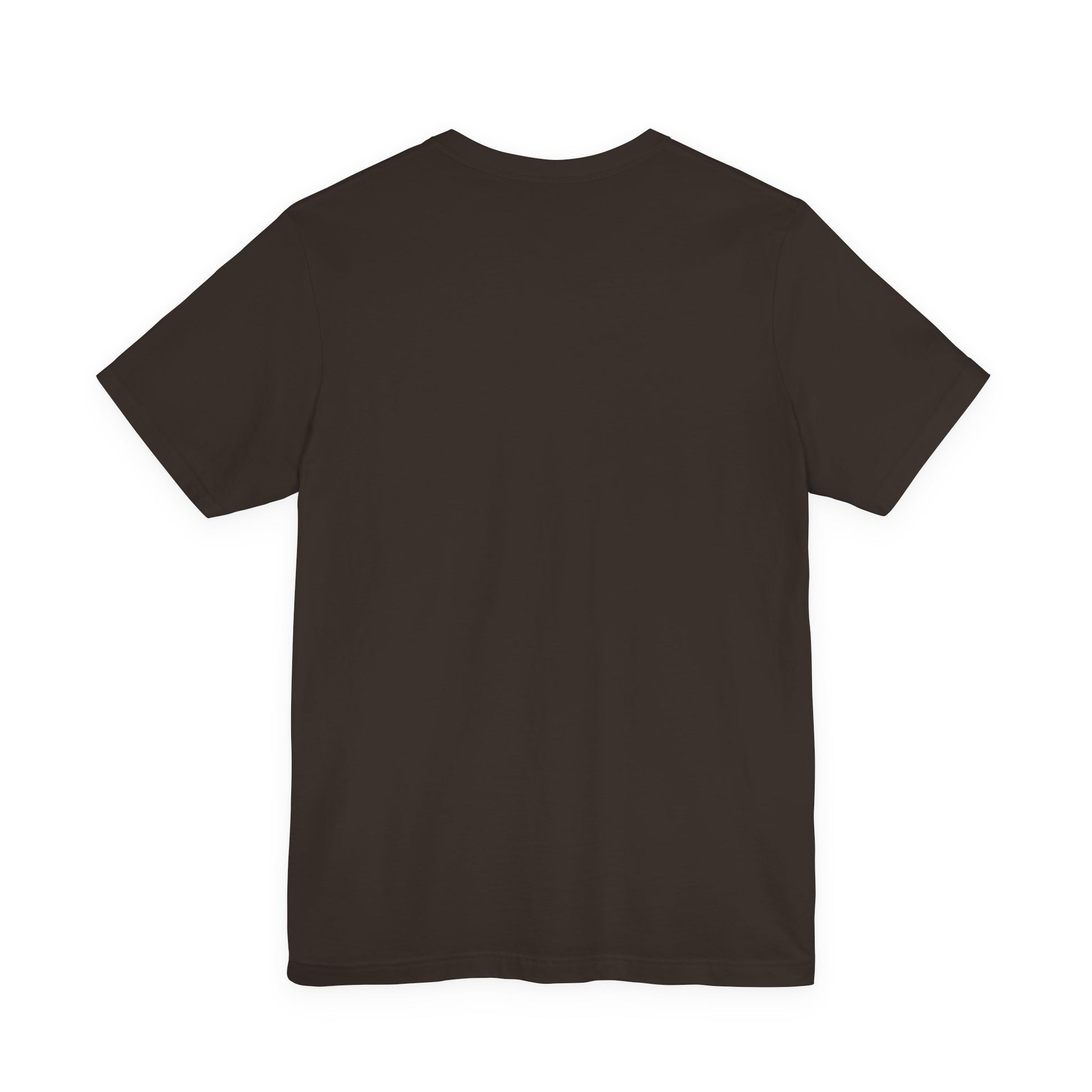 Plain brown t-shirt on a white background