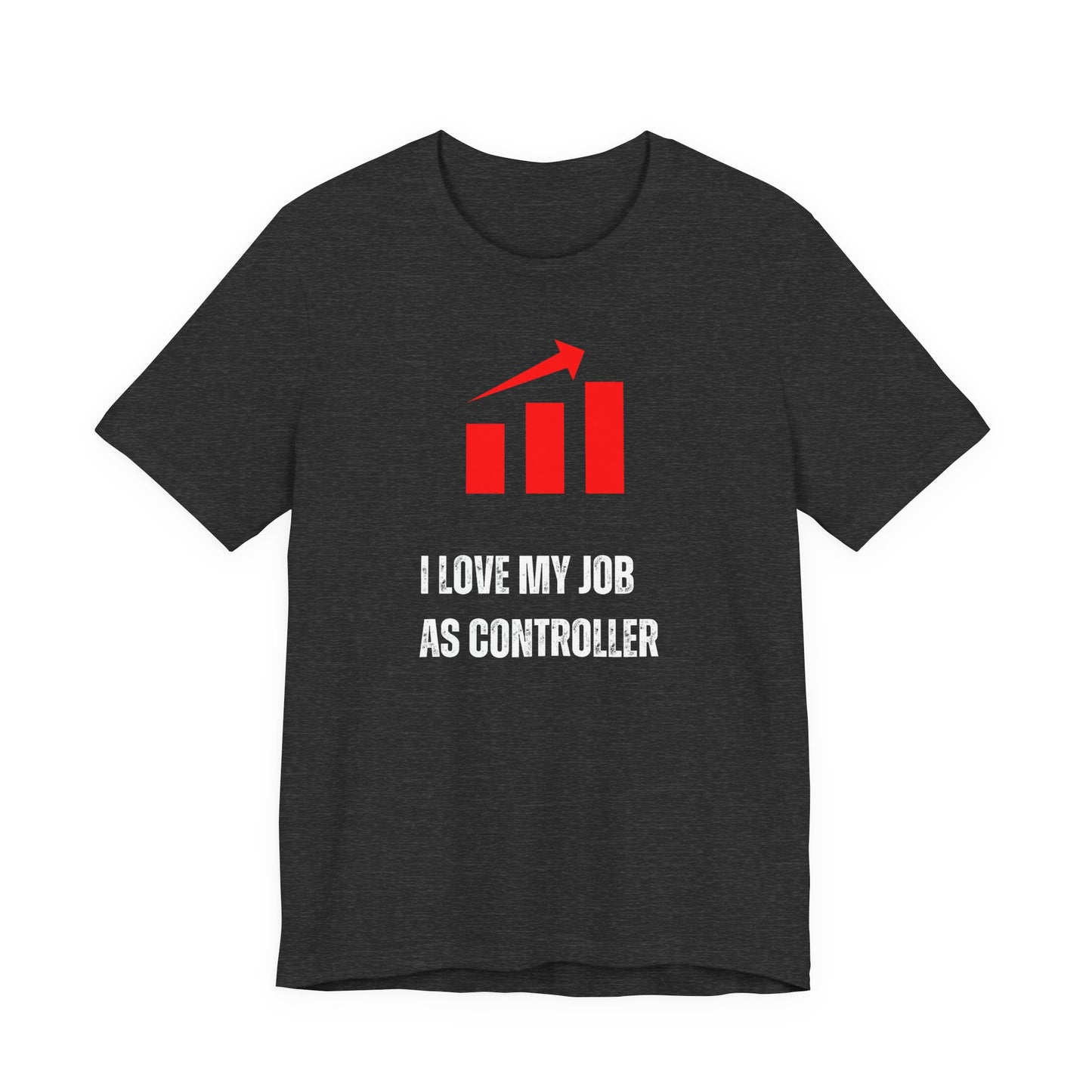 Finance Controller Shirt Black t-shirt with '4AM CREW' text in red and white on a white background