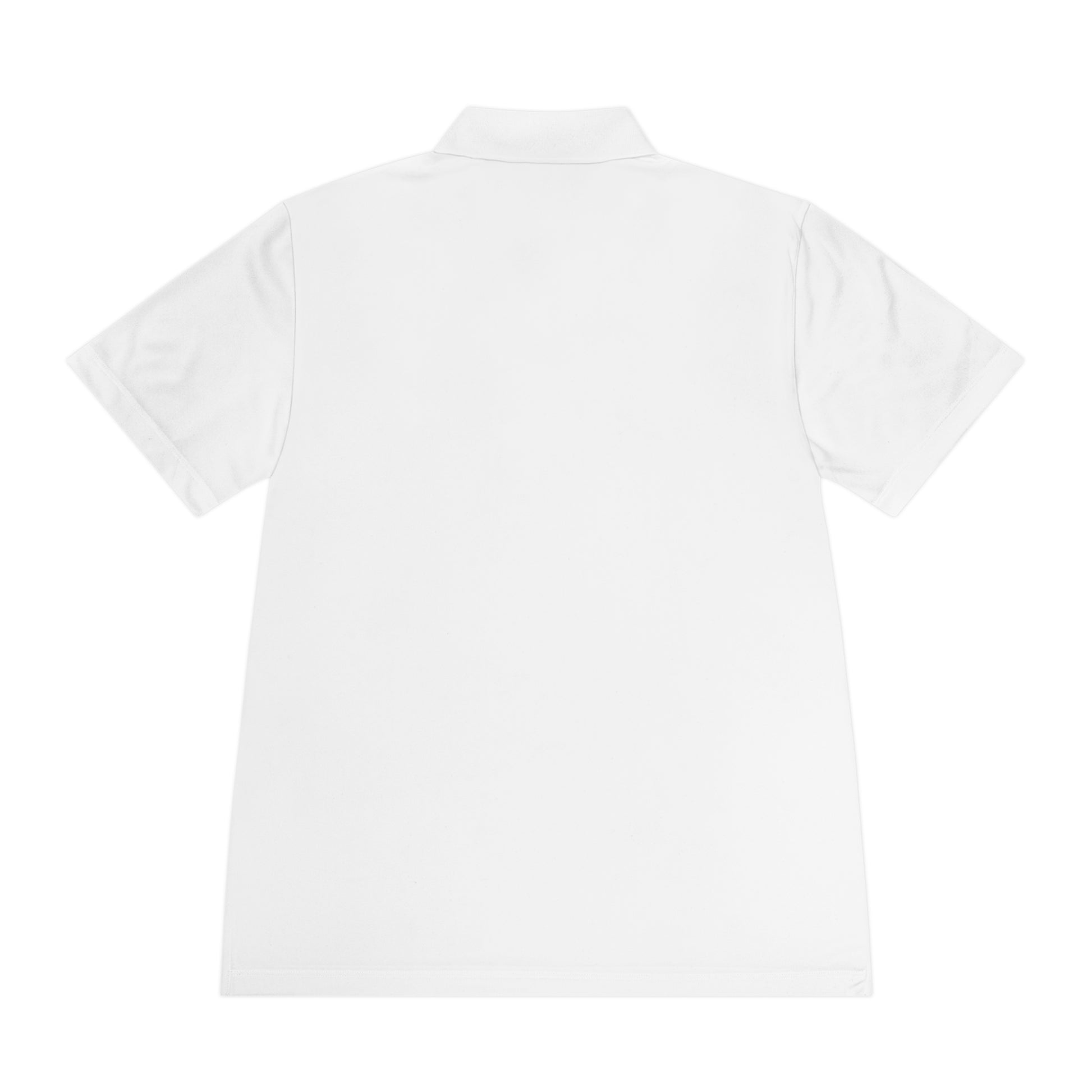 White polo shirt on a white background