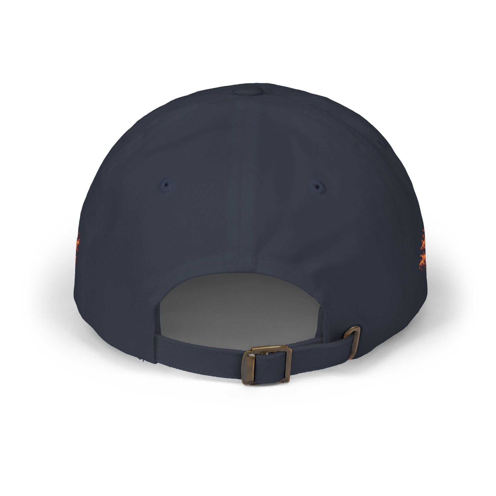 performance padel hat Navy blue cap with 'BurnitAll' logo on a white background