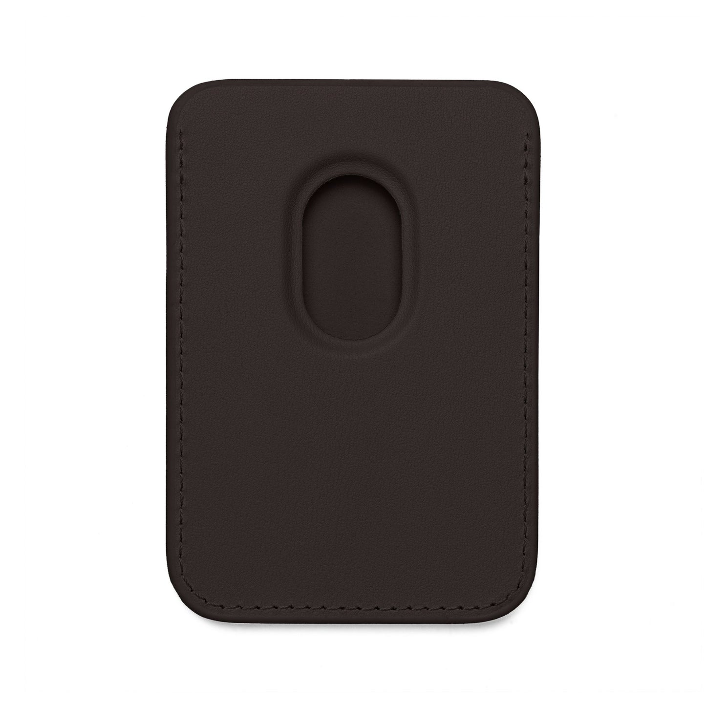 Yutos Black rectangular cardholder with rounded corners on a white background