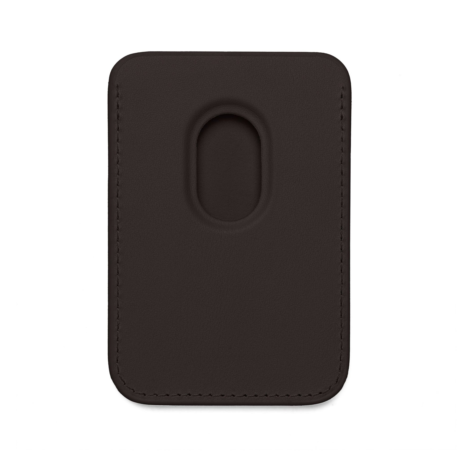 Yutos Black rectangular cardholder with rounded corners on a white background
