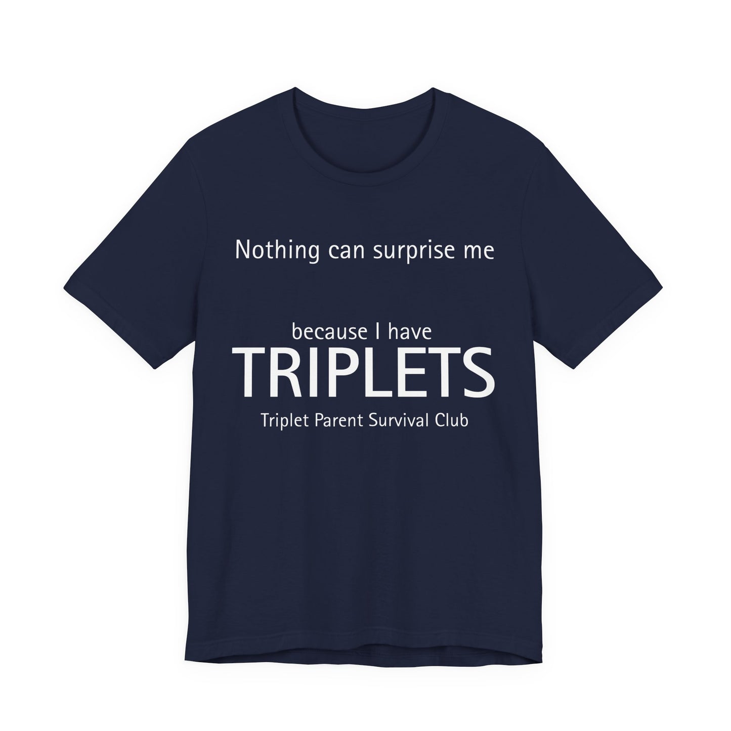Triplet Gifts Gray t-shirt with 'Hockey Dad' text design on a white background