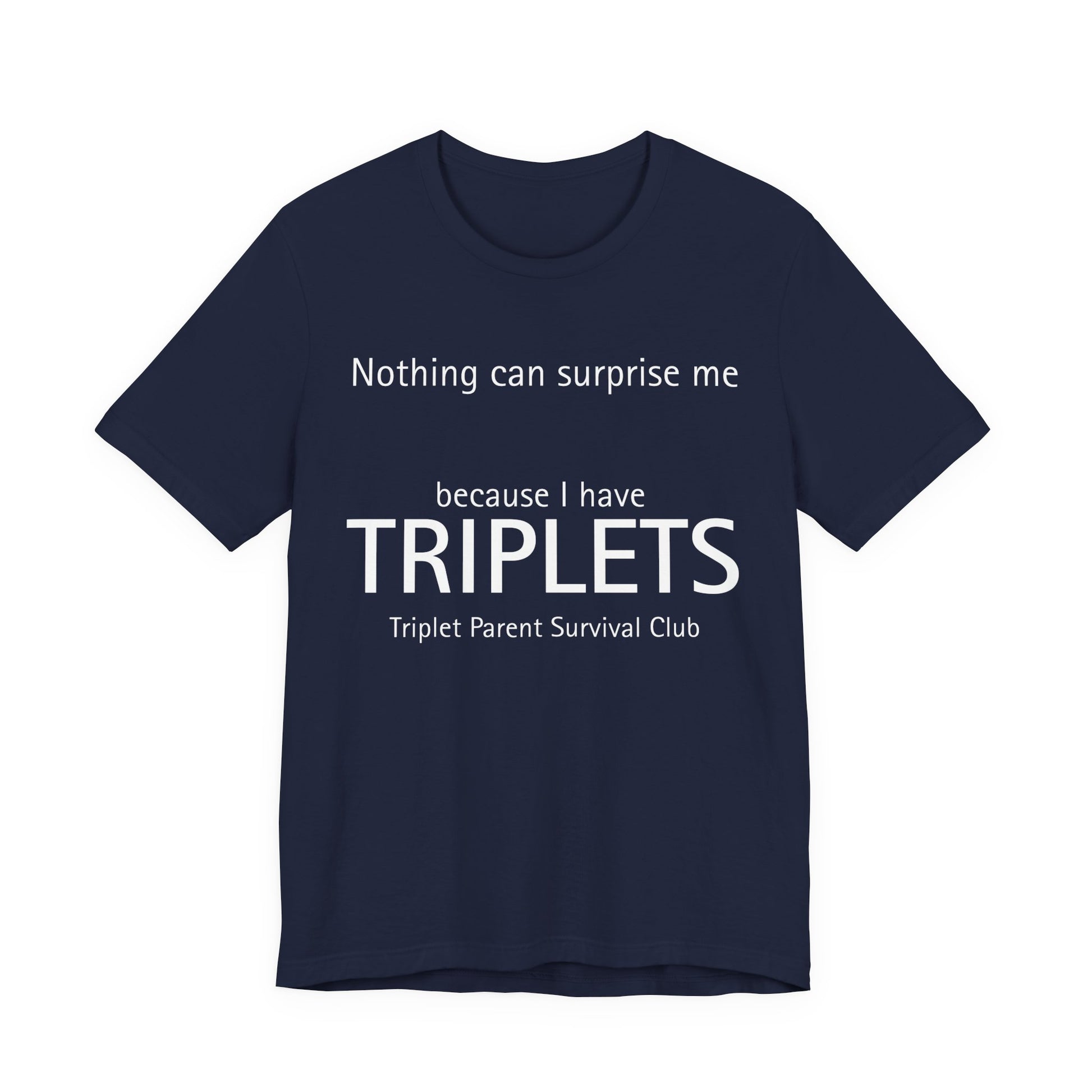 Triplet Gifts Gray t-shirt with 'Hockey Dad' text design on a white background