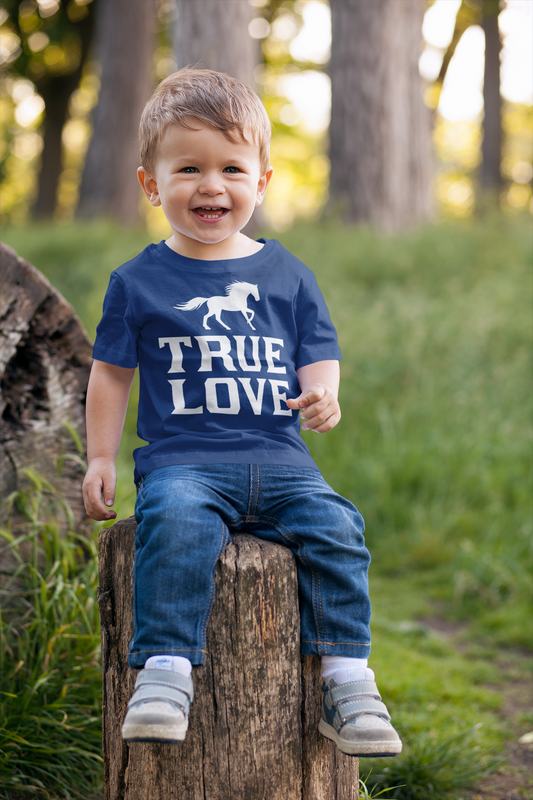 Horse Themed Infant Jersey Tee - True Love, Baby T-Shirt, Kids Horse Gift, Baby Shower, Equine Apparel, Toddler Shirt