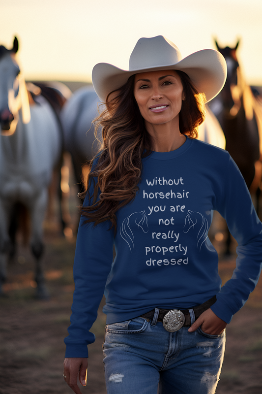 Horse Lover's Garment-Dyed Sweatshirt - Funny Quote Equestrian Fashion