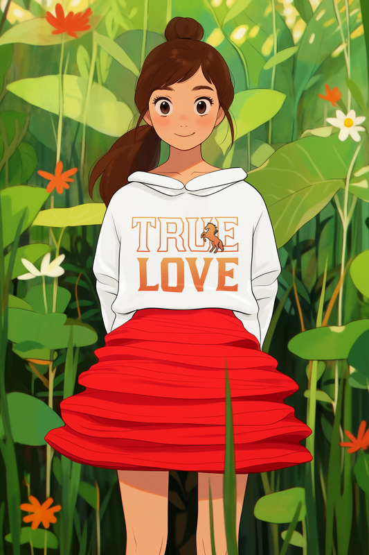 Youth Hoodie - True Love Graphic Sweatshirt, Gifts for Teens, Birthday and Christmas Apparel, Cozy Casual Wear, Trendy Youth Fashion
