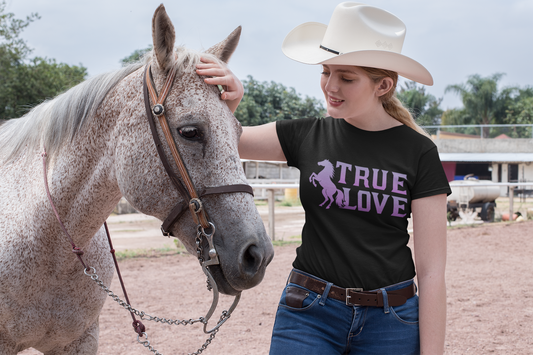 Kids Tee - True Love Horse Graphic T-Shirt for Children, Birthday Gift, Fun Summer Wear