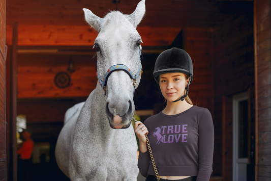 Youth Long Sleeve Horse Tee | True Love Graphic Shirt, Kids Equestrian Gift, Horse Lover Apparel, Birthday Gift for Girls