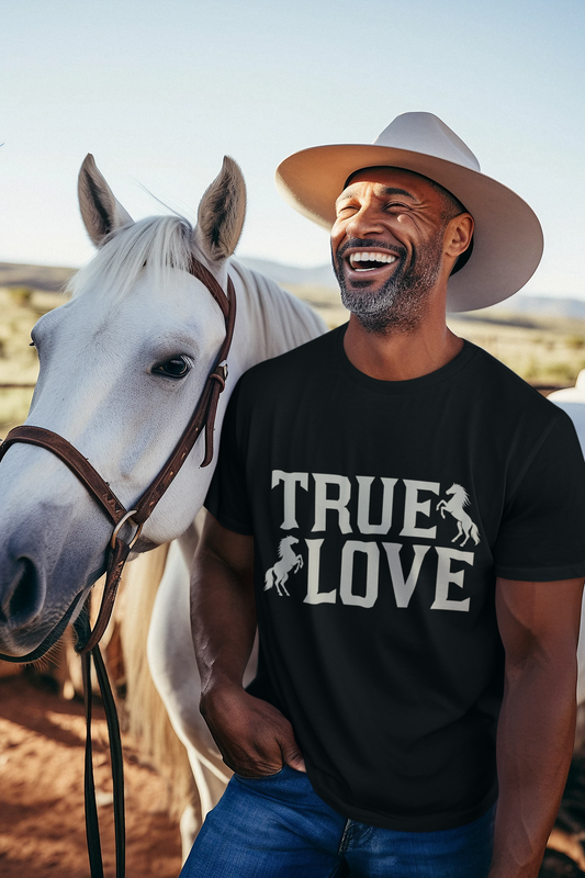 Equestrian Love Tee | True Love Horse T-Shirt, Gift for Horse Lovers, Unisex Tee, Casual Wear, Birthday Gift, Animal Lover Apparel