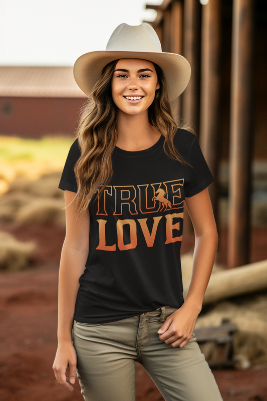 Equestrian Love Tee | True Love Horse T-Shirt, Gift for Horse Lovers, Unisex Tee, Casual Wear, Birthday Gift, Animal Lover Apparel