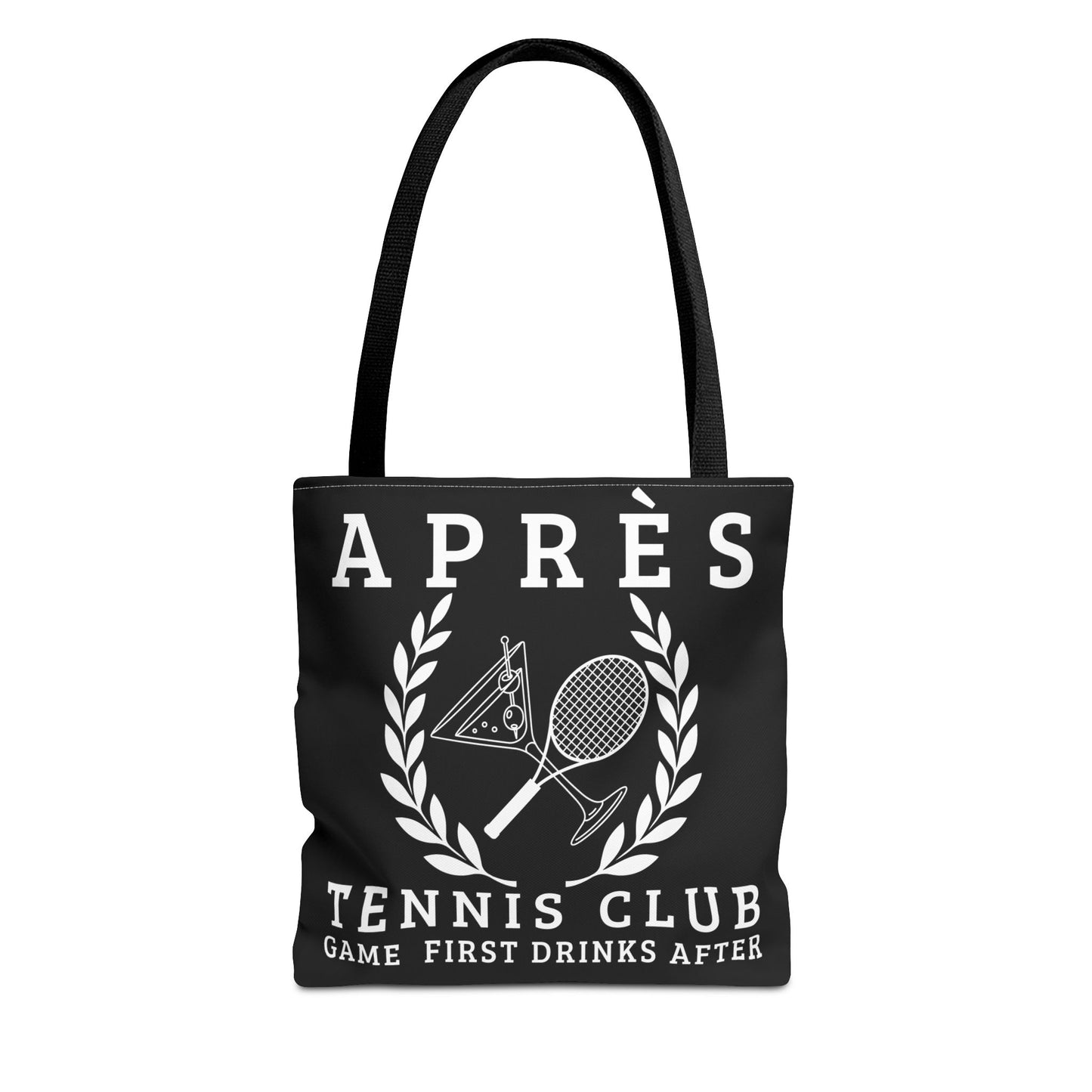 tennis tote bag Black tote bag with star designs and 'HEY KIBIKI' text on a white background