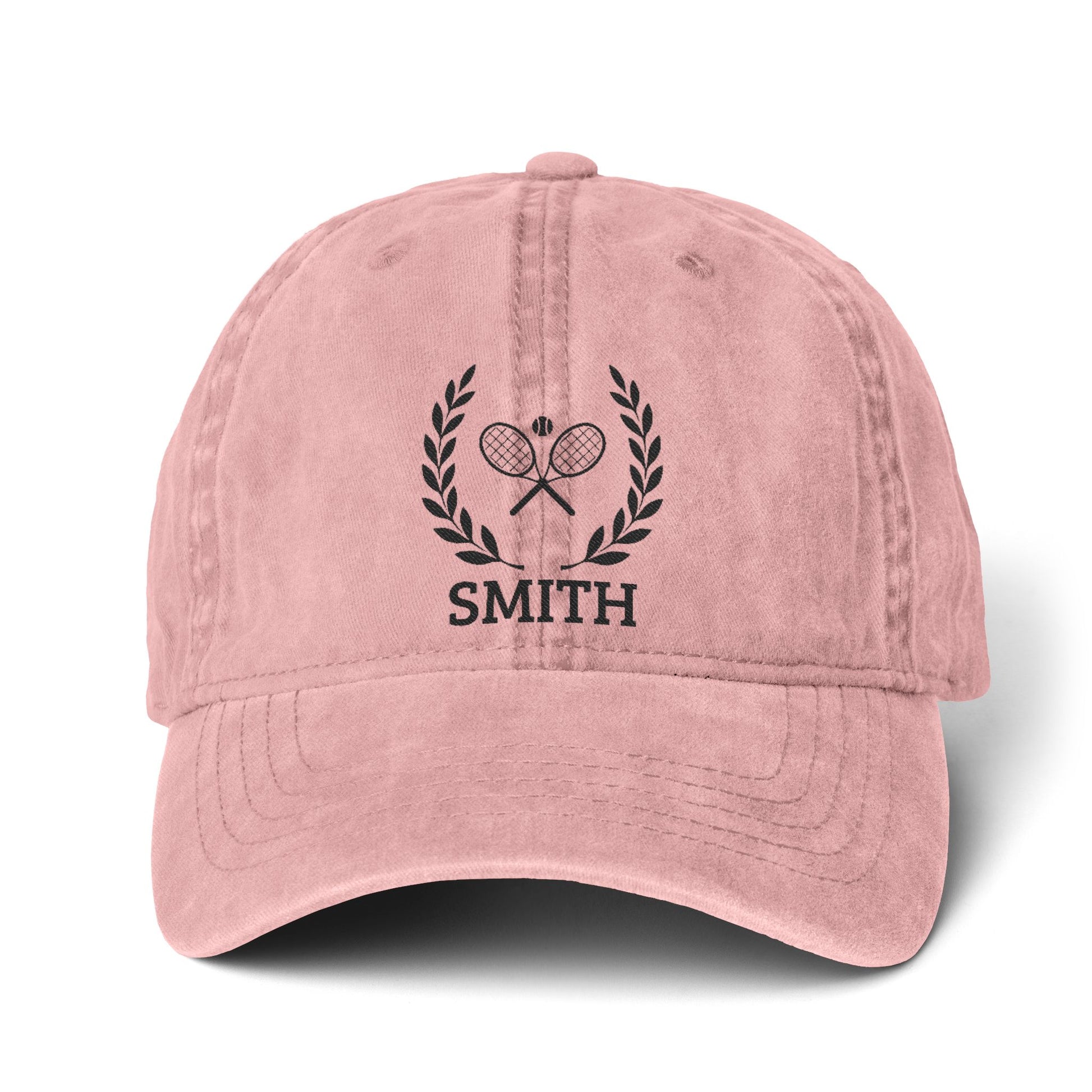 Tennis cap for women Pink cap with 'Smith' logo on a white background
