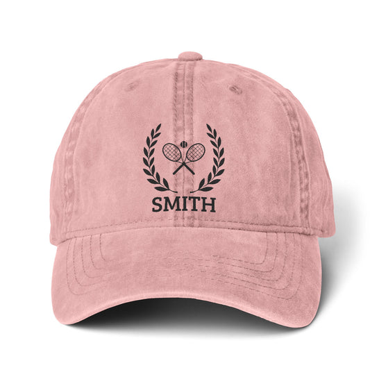 Tennis cap for women Pink cap with 'Smith' logo on a white background