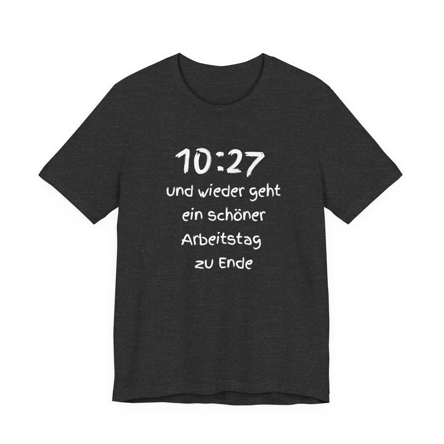 Lustiges T Shirt Black t-shirt with white graphic and text on a white background