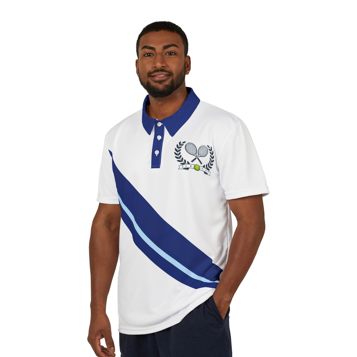Polo Shirt for Tennis – Classic Blue & White Tennis Polo