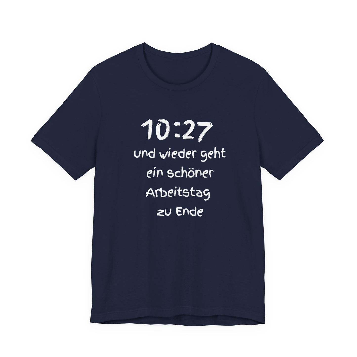 Lustiges T Shirt Black t-shirt with white graphic and text on a white background