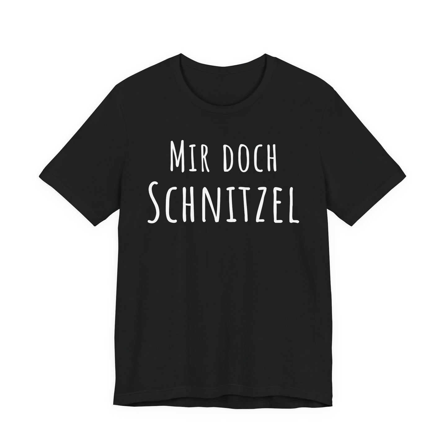 Black t-shirt with a white tree-of-life design on a white background