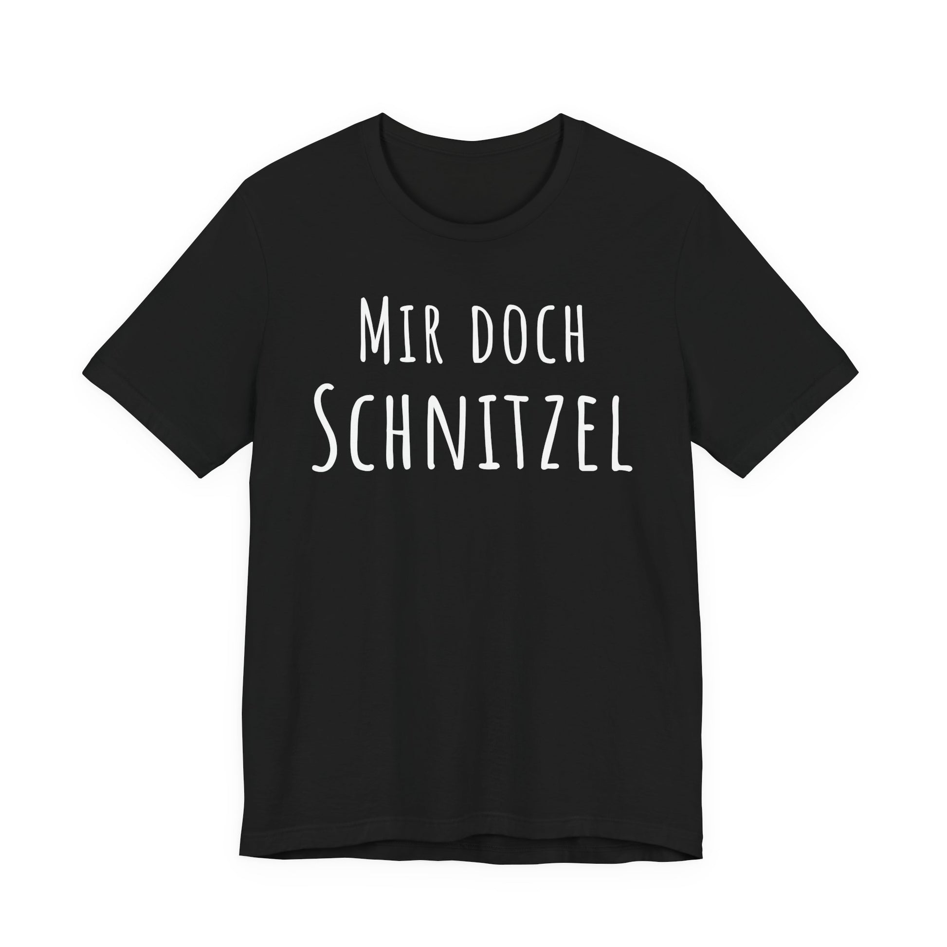 Black t-shirt with a white tree-of-life design on a white background