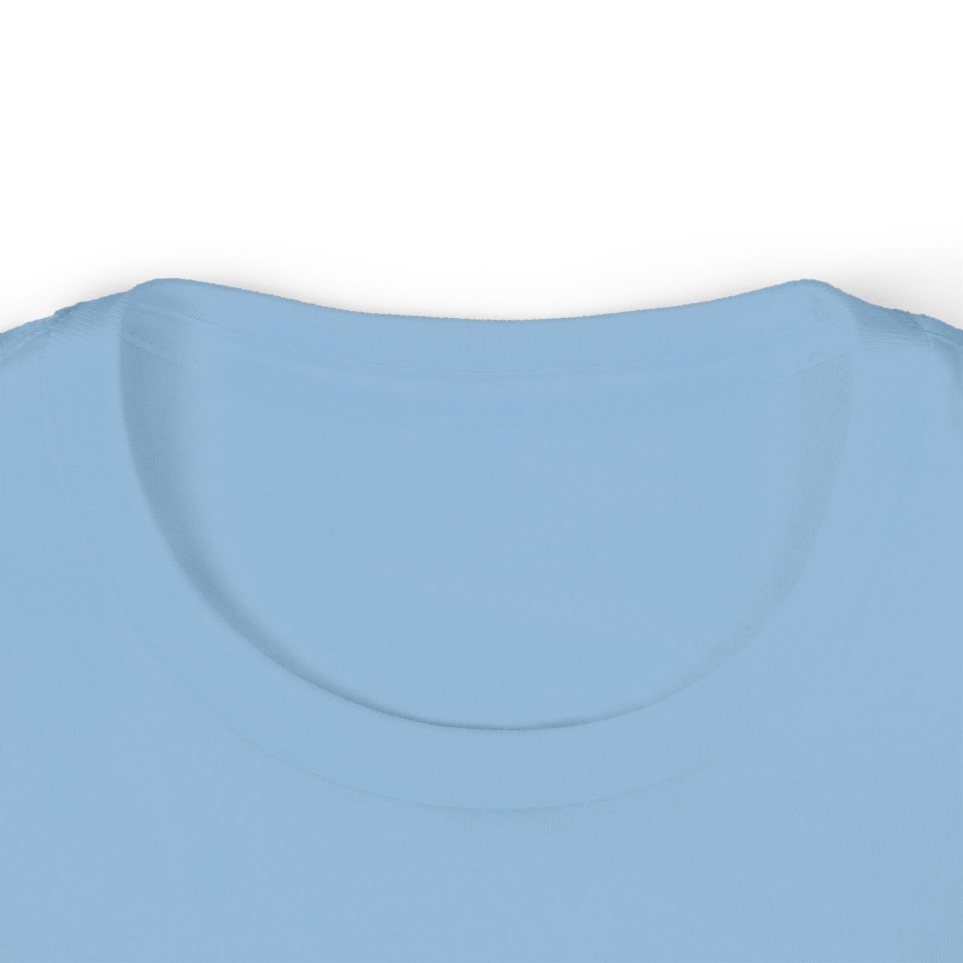 Close-up of a light blue fabric texture on a white background