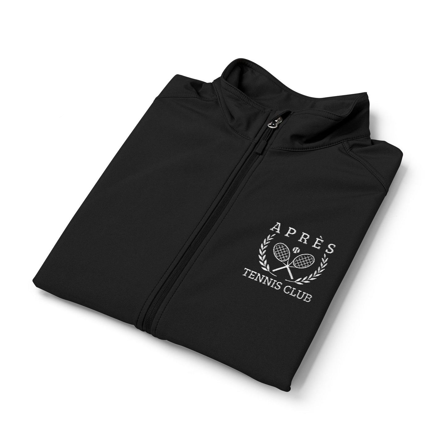 Tennis Vest Folded gray jacket with 'IRON BLU' logo on a white background