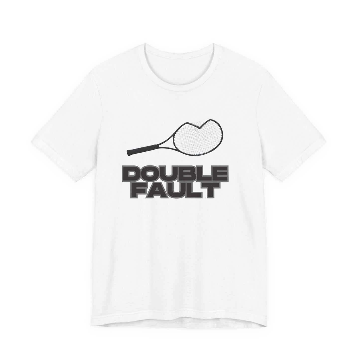 Double Fault Tee White t-shirt with 'Double Fault' graphic design on a white background
