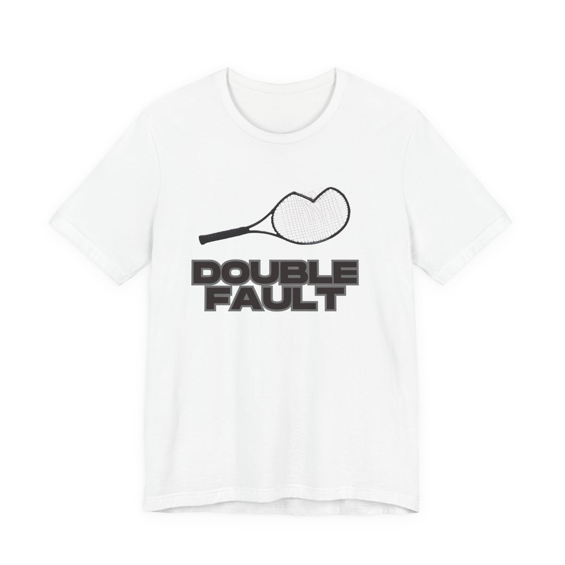 Double Fault Tee White t-shirt with 'Double Fault' graphic design on a white background