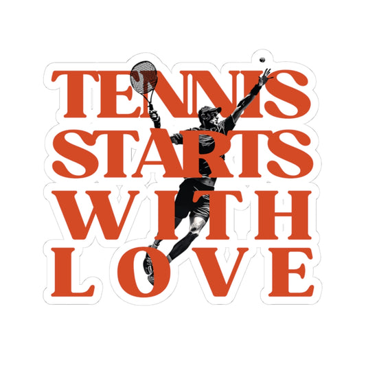Tennis starts with love sticker