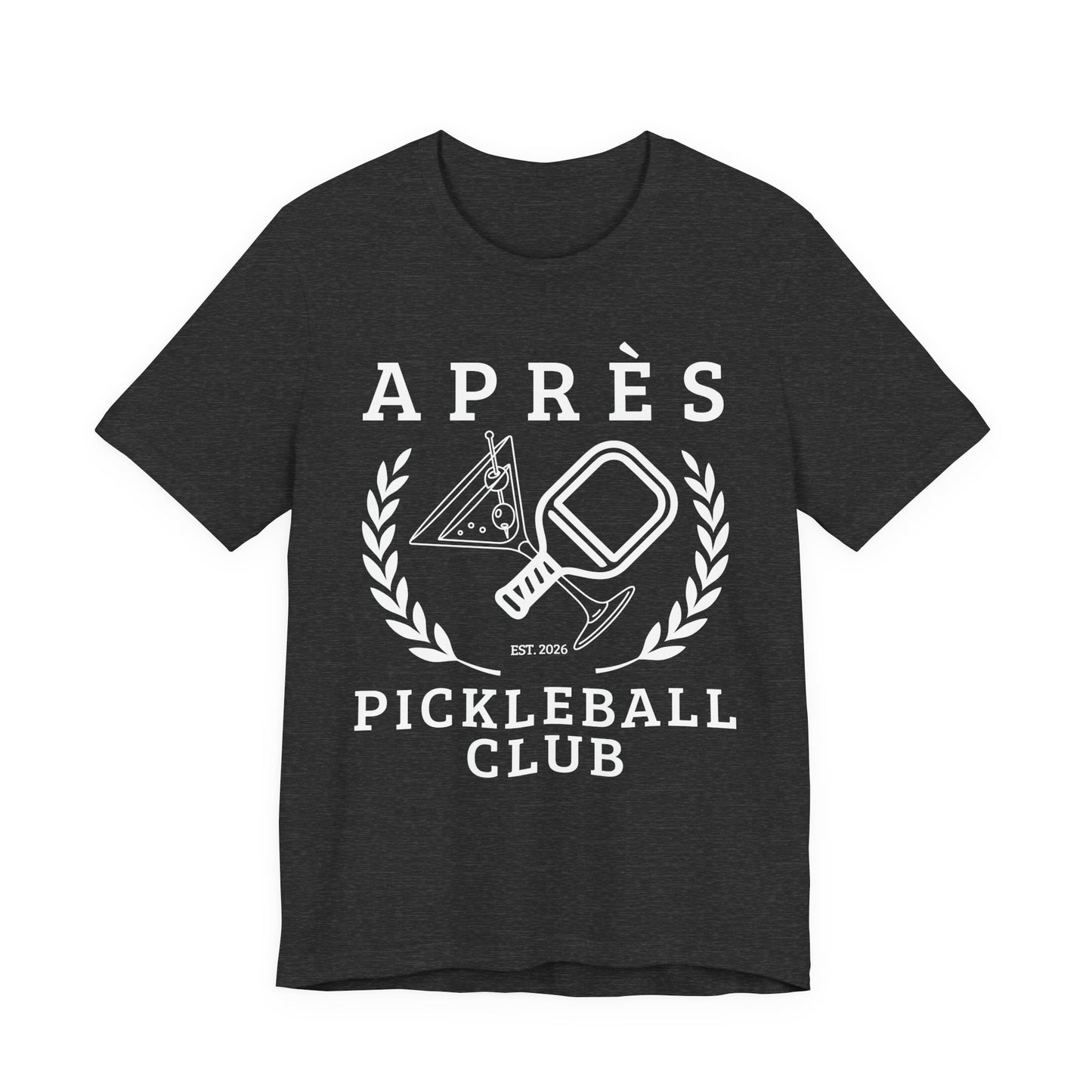 Funny Pickleball Shirt Black t-shirt with white text on a white background