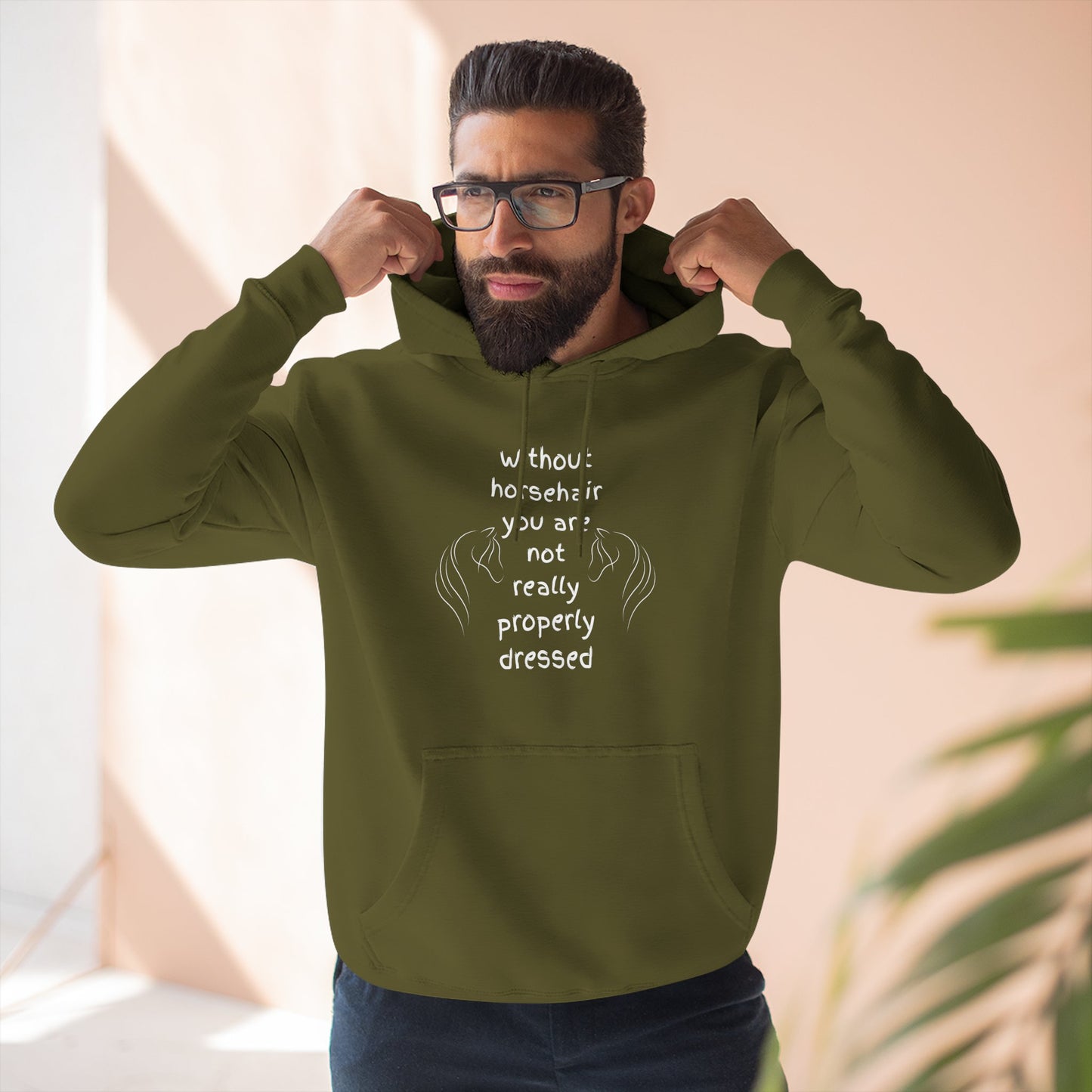 Horse Lover's Hoodie - Funny Quote Equestrian Fashion Gift - You love Horse Hair ;-)