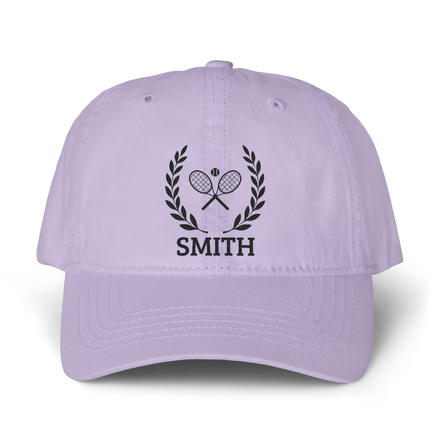 Tennis cap for women Purple cap with golf design on a white background