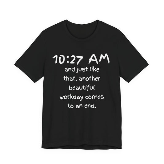 funny office shirt Black t-shirt with white text 'Some losses change you forever' on a white background