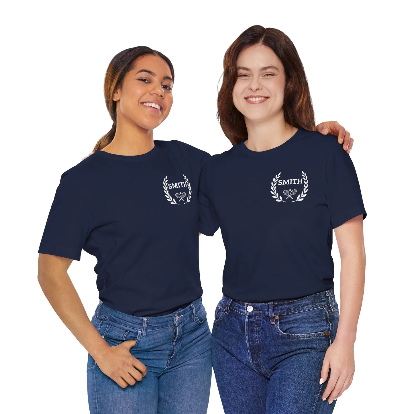 Unique gifts for tennis players Two people wearing black t-shirts with 'emergency department' text on a white background