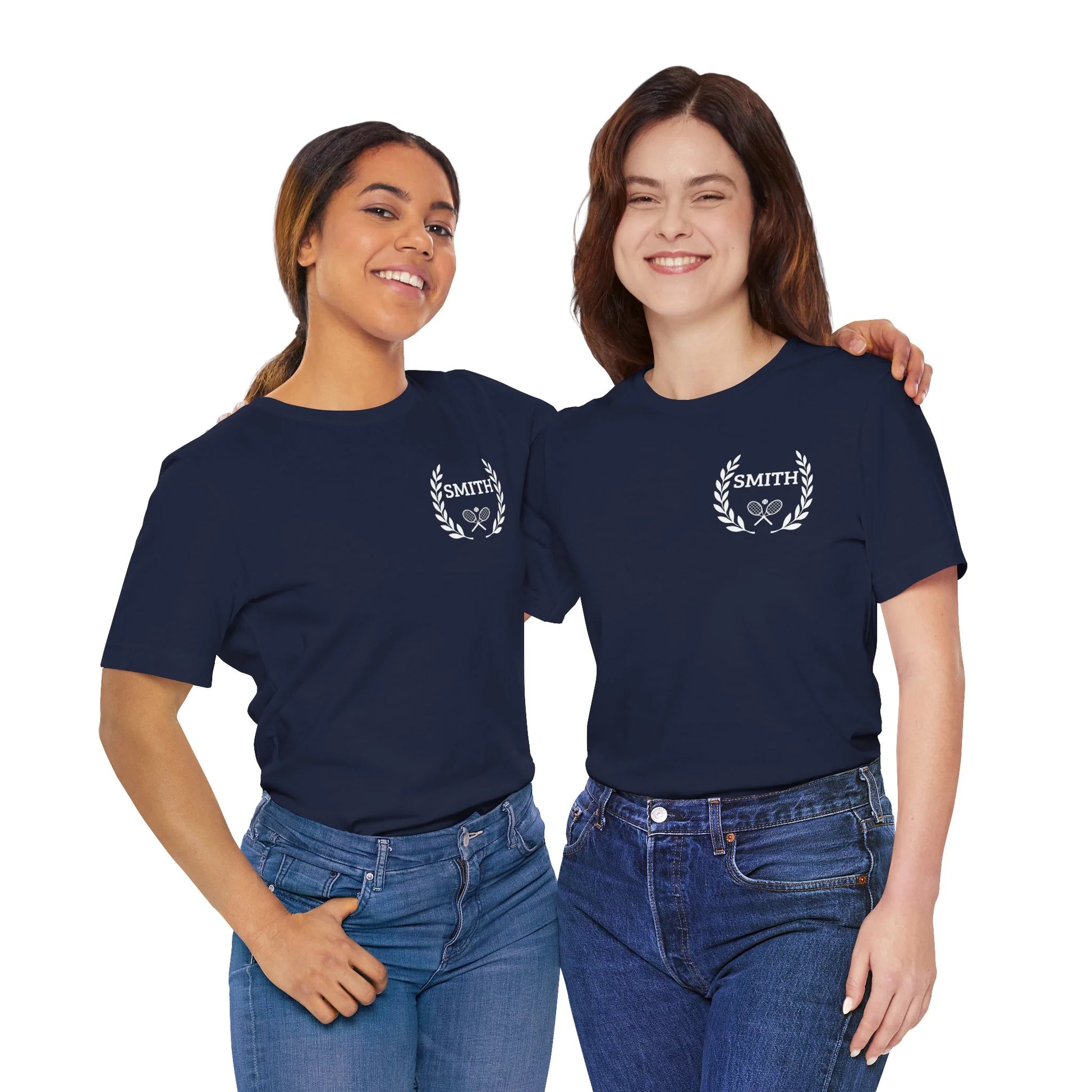 Unique gifts for tennis players Two people wearing black t-shirts with 'emergency department' text on a white background