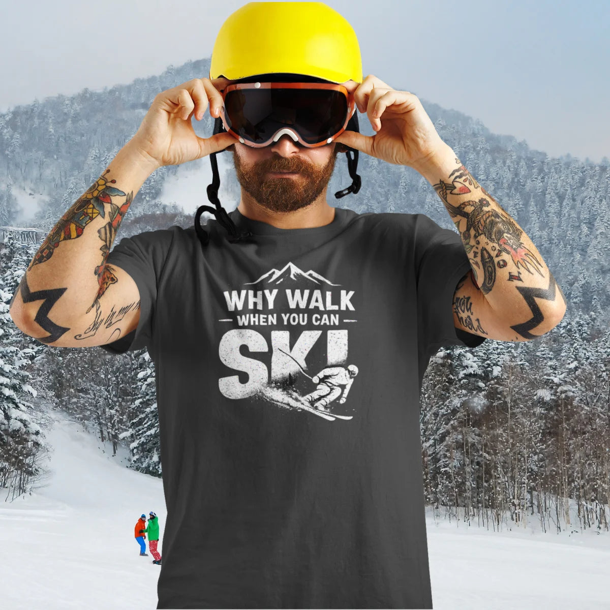Vintage Ski Shirt Why walk when you can ski