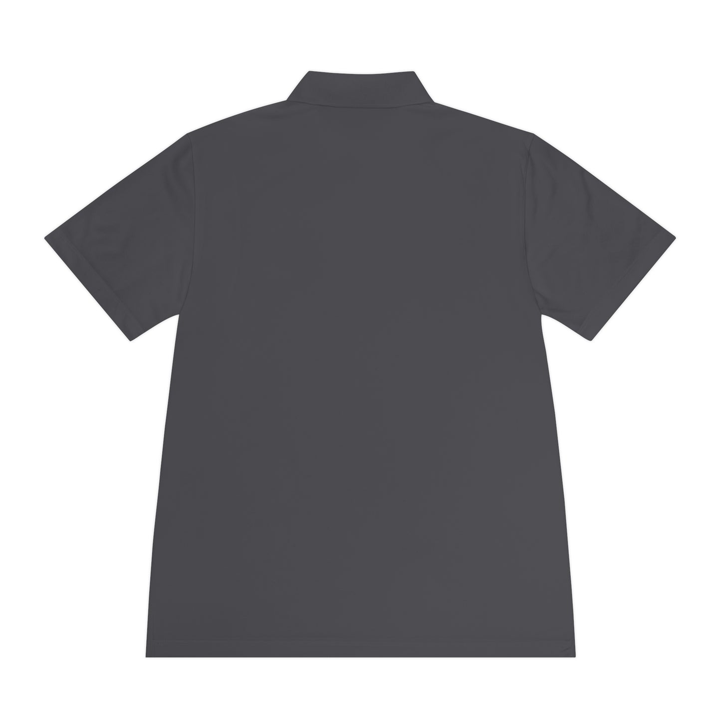 personalized padel gift Dark gray polo shirt on a white background