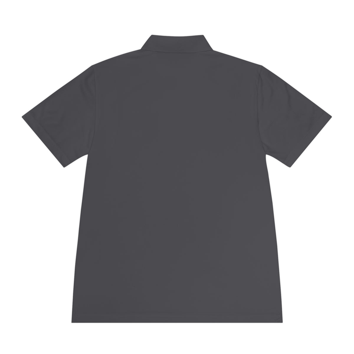 personalized padel gift Dark gray polo shirt on a white background