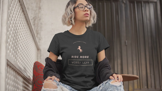 "Ride more worry less" | Horse Lovers T-Shirt, Gift for him and her, Unisex Tee, Casual Wear, Birthday Gift, Animal Lover Apparel