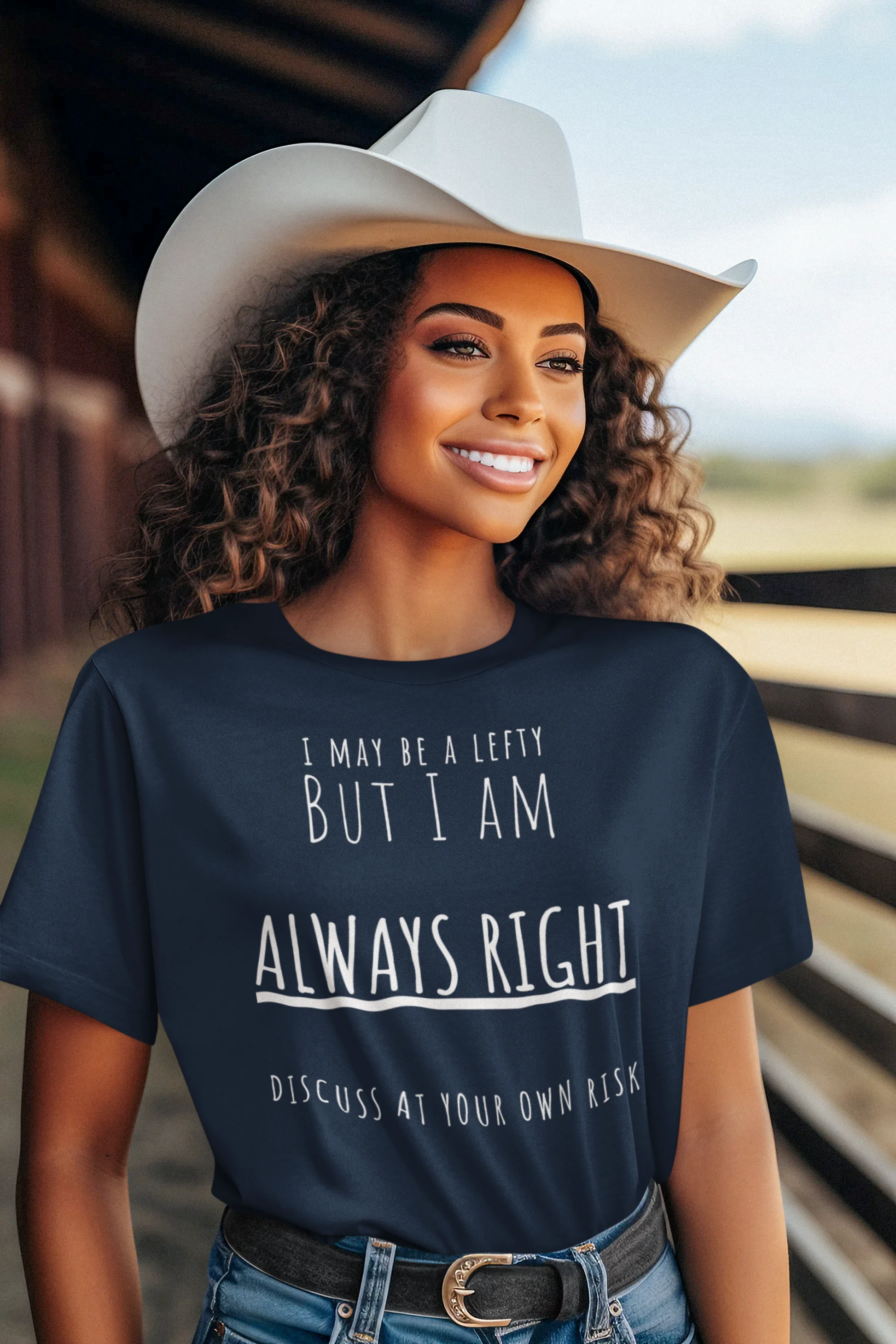Funny Lefty T Shirt - "I May Be A Lefty But I Am Always Right" Tee